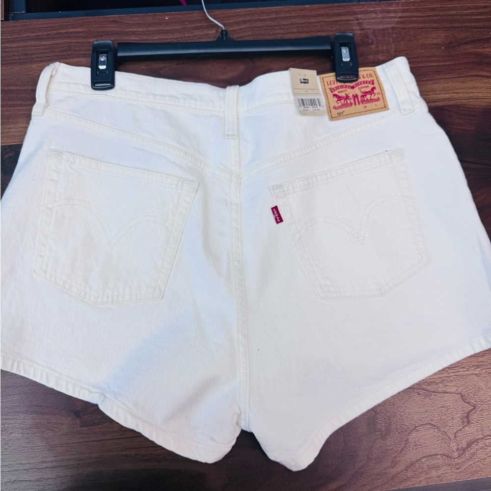 Levi's Women's Classic White Jean Shorts